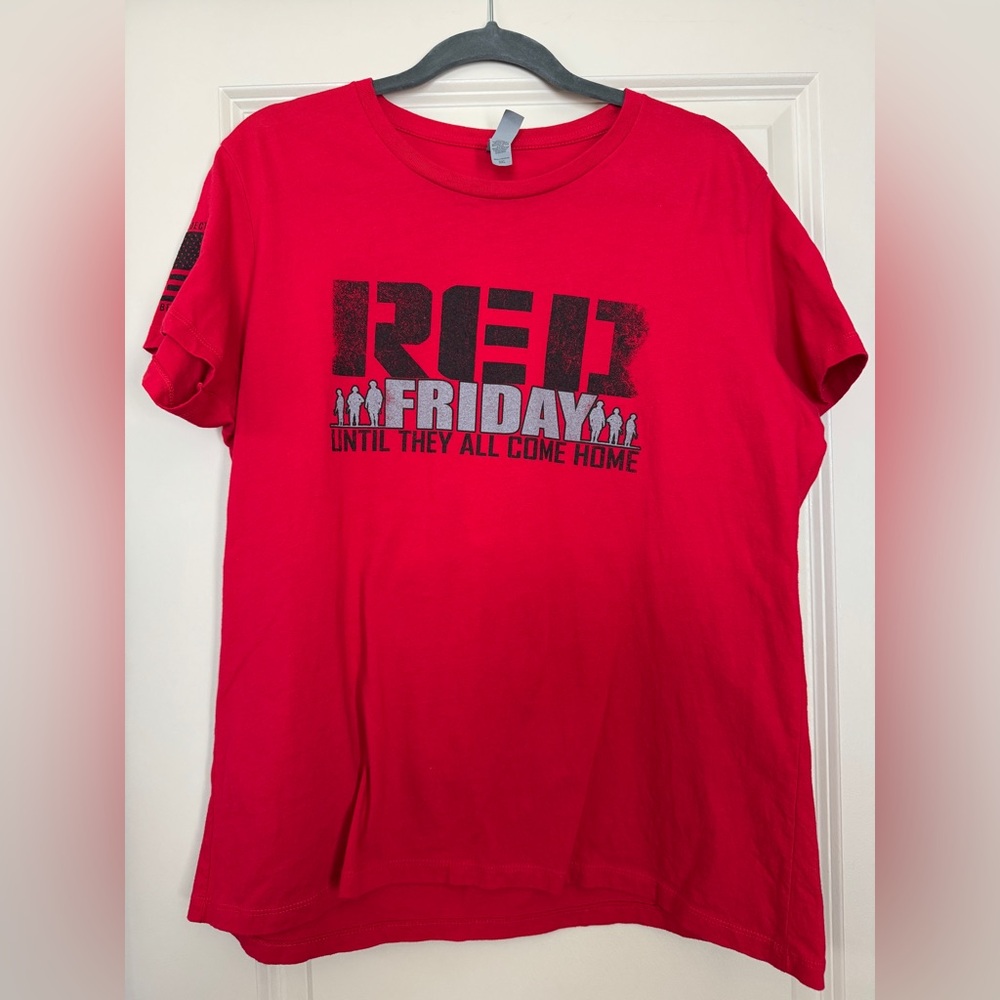 RED Friday Til Valhalla shirt. 3x
